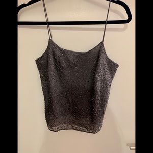 Ann Taylor Slinky sparkle cami tank